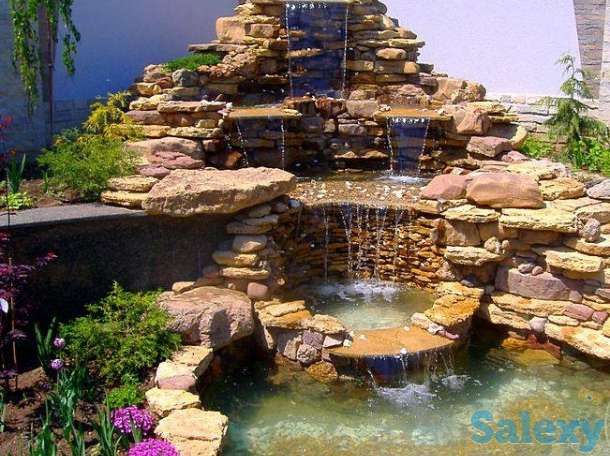 Посев газона, цветники, клумбы, рокарии, альпинарии. Делаем искусственные водопады и барельефы. Установка систем авто по, фотография 8