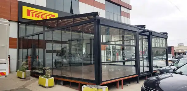 Перголы, маркизы, навесы биоклиматические, остекление террас., фотография 4