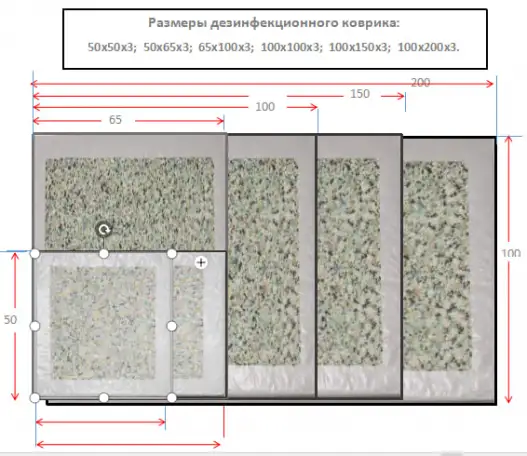 ДЕЗИНФЕКЦИОННЫЕ АНТИБАКТЕРИАЛЬНЫЕ КОВРИКИ МАТЫ, фотография 1