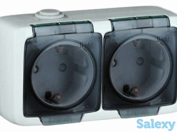 Ультратонкие розетки и выключатели открытой установки степень защиты IP44 от HEGEL, фотография 6