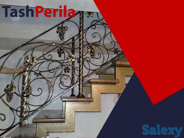 Перила из чёрного металла в ташкенте на заказ, фотография 5