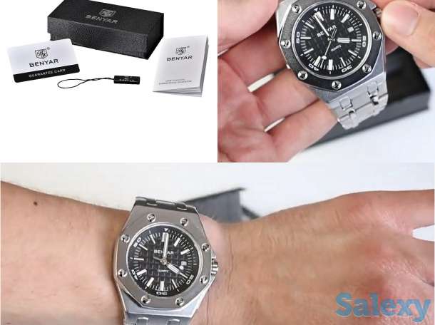 BENYAR кварцевые мужские часы Повседневная мода/30 м водонепроницаемые, фотография 5