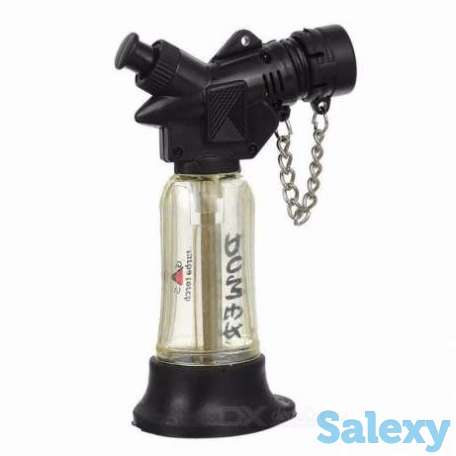 Бутан зажигалка - черный, прозрачный, фотография 1