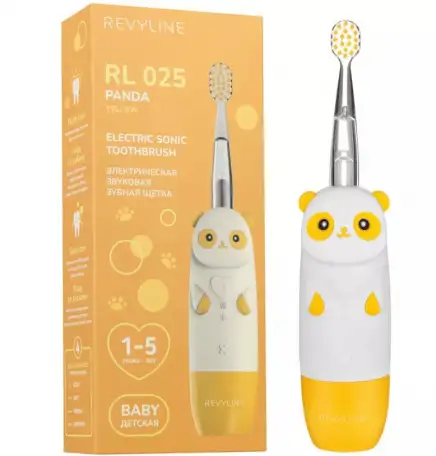 Зубная щетка для детей от года Revyline RL025 Panda Yellow, фотография 1