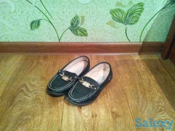 Чёрные мокасины на 5-8 лет, фотография 1