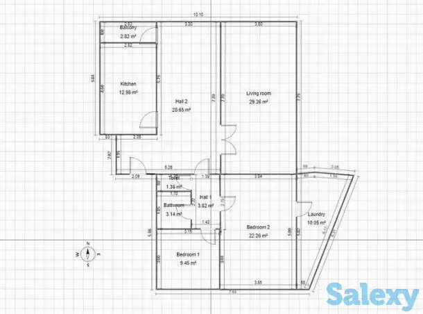 Продается 4-комнатная квартира, 4/8/9 на Ц-12. Площадь 110 м²,обстановка, фотография 8