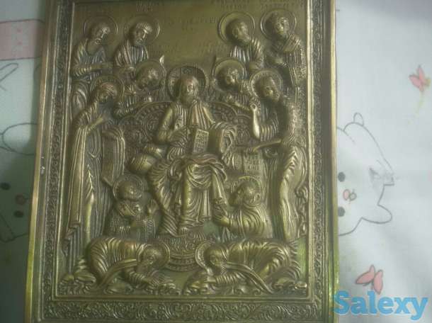 икона 15.века .позолоченная  из ЛИТВЫ германии .12 .апостолов, фотография 6