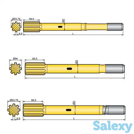 Хвостовик аналог Atlas Copco COP 1550, COP 1550, COP 1638, COP 1838, COP 2238, фотография 1