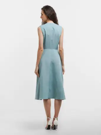 Платье женское, летнее на запах, повседневное праздничное, миди,хлопок, фотография 4