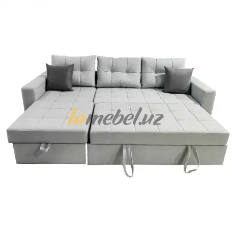 Угловои диван-кровать Monaco Light Gray, фотография 2