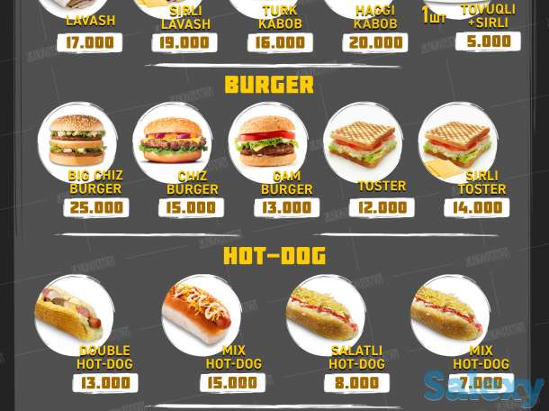 Меню. Дизайн меню для ресторанов и баров. Фуд сёмка., фотография 4