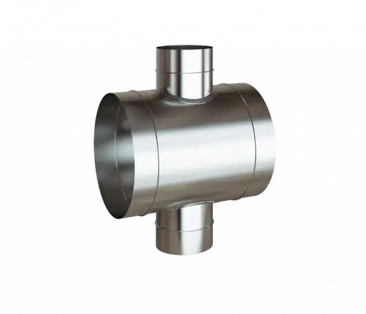 Крестовина воздуховода Размер: 250; 315; 200..., Толщина: 0,5; 1,5 мм, Материал: нержавеющая сталь; полипропилен, фотография 1