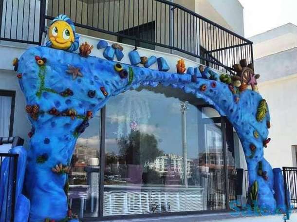 Оформление фасада объемными фигурами, фотография 2