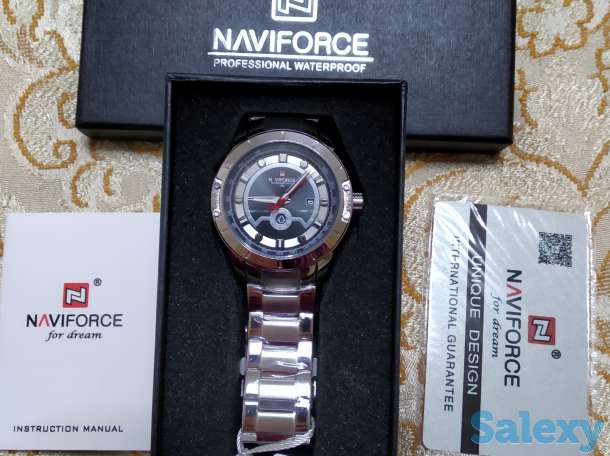 Мужские часы naviforce Топ люксовый бренд модные водонепроницаемые кварцевые, фотография 1