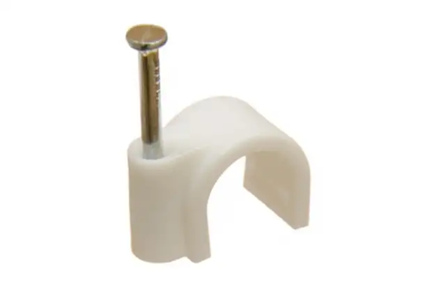 Крепежные скобы с гвоздем, D: 10; 12; 4; 6... мм, L гвозд.: 8; 14; 10; 16... мм, фотография 1