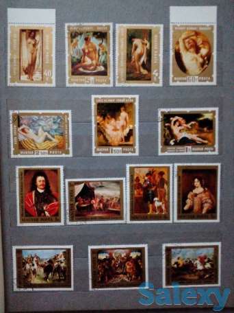 большая коллекция марок спорт, живопись, космос, фотография 2