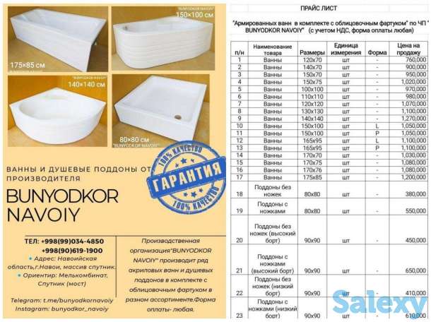Ванны и душевые поддоны от производителя, фотография 3