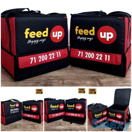 2х ярусные термосумки для доставки пиццы и фаст-фуда, фотография 4