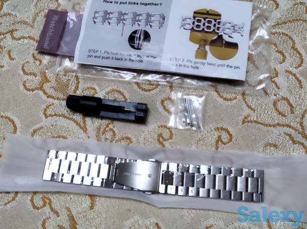 Ремешки для часов новые из нержавеющей стали цвет silver, фотография 1