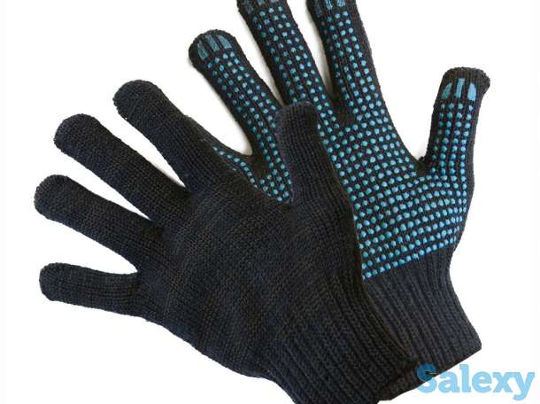 Перчатки вязанные хб 56 гр С ПВХ, фотография 2