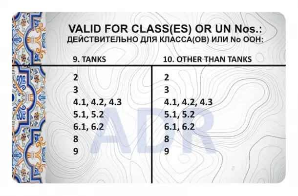 ADR sertifikat, АДР (ДОПОГ), хавфли юкларни ташиш сертификати, фотография 2