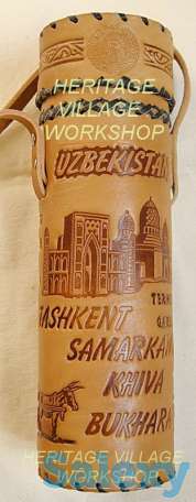 Кожаный тубус ручной работы., фотография 11