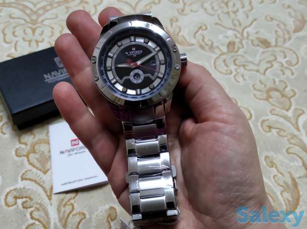 Мужские часы naviforce Топ люксовый бренд модные водонепроницаемые кварцевые, фотография 5