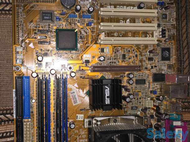 Продам материнскую плату Asustek P4P800SE (слот 478) в комплекте., фотография 1