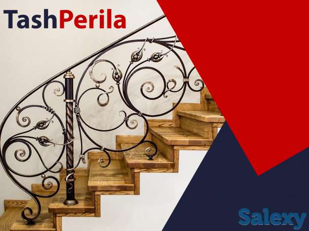 Перила из чёрного металла в ташкенте на заказ, фотография 12