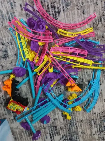 продам конструктор поезд и Американские горки, бу, фотография 1