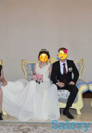 Продам свадебное платье б/у, один раз одетый, фотография 1