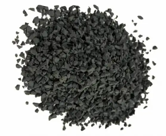 Резиновая крошка Фр.: 0-8 мм, Тип: стружка, Цв.: белый; бирюзовый; болотный; голубой..., фотография 1