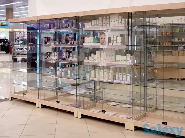 Торговые стеллажи и витрины для магазинов, аптек и торговых точек, фотография 8