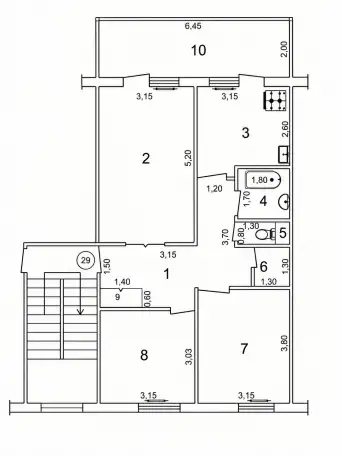 Продается  3/2/5  Ахмад Югнакий  78м собственник, фотография 10