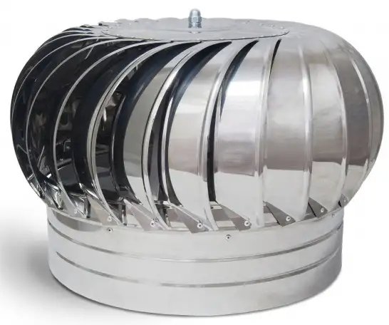 Дефлектор воздуховода D воздух.: от 50 до 1000 мм, D цилинд.: от 75 до 1120 мм, h: от 170 до 1700 мм, фотография 1