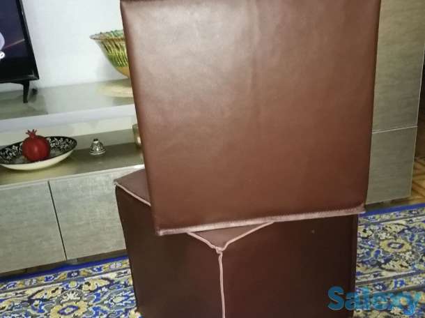 шкура ковер из коровы  кожаные пуфики, фотография 15