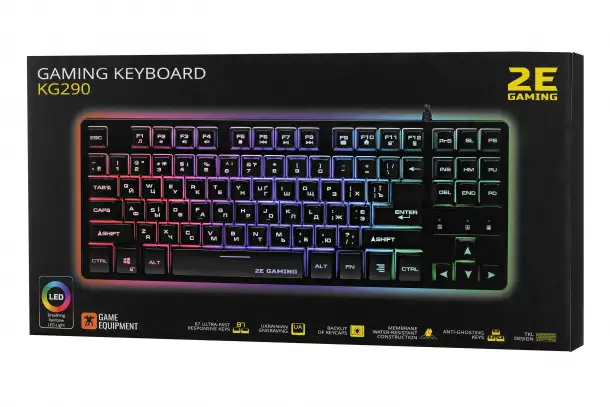 Клавиатура мембранная 2E GAMING KG290 87key, фотография 2