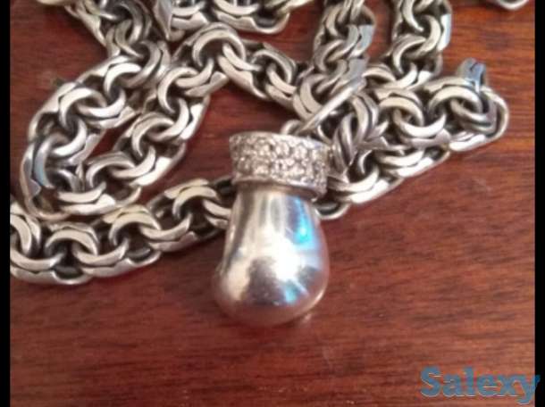 Серебро цепь и кулон, фотография 3