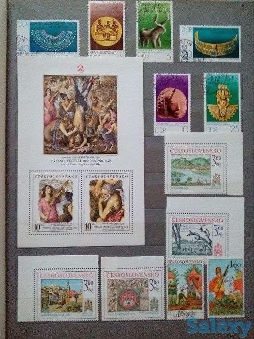 большая коллекция марок спорт, живопись, космос, фотография 3