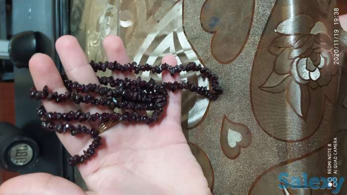 Продам бусы из настоящего граната для себя или в подарок, фотография 1