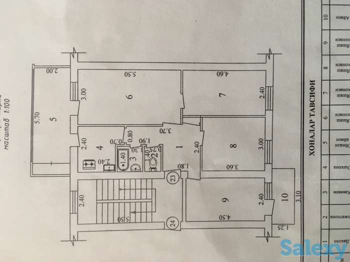 Кирпич 4х комнатная 2 этаж продаётся, Мирзо улугбекский район ттз-1, фотография 6