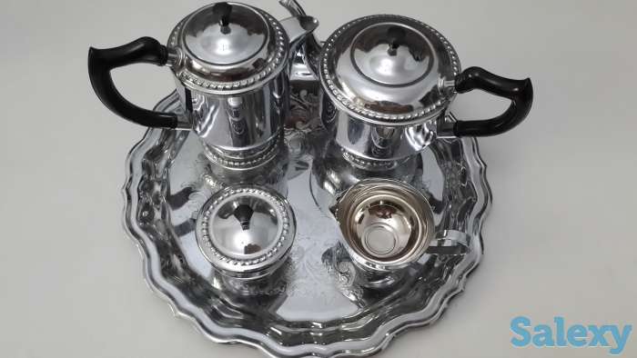 Мельхиоровый чайно-кофейный сервиз СССР., фотография 8