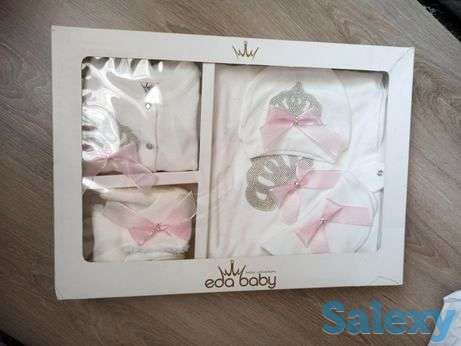 Очень нежный велюровый комплект на выписку, фотография 1