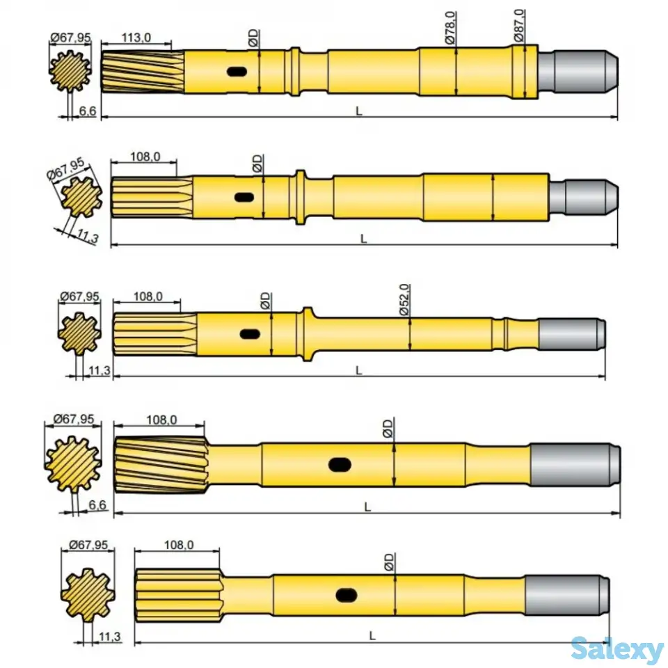 Хвостовик аналог Atlas Copco COP 4050, 4050ME, COP 4050MEX, фотография 1