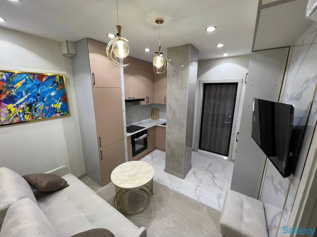 Новостройка,Ц-2,Алайский,2-комнатная-студия,8/8,30 м²,евроремонт, фотография 1