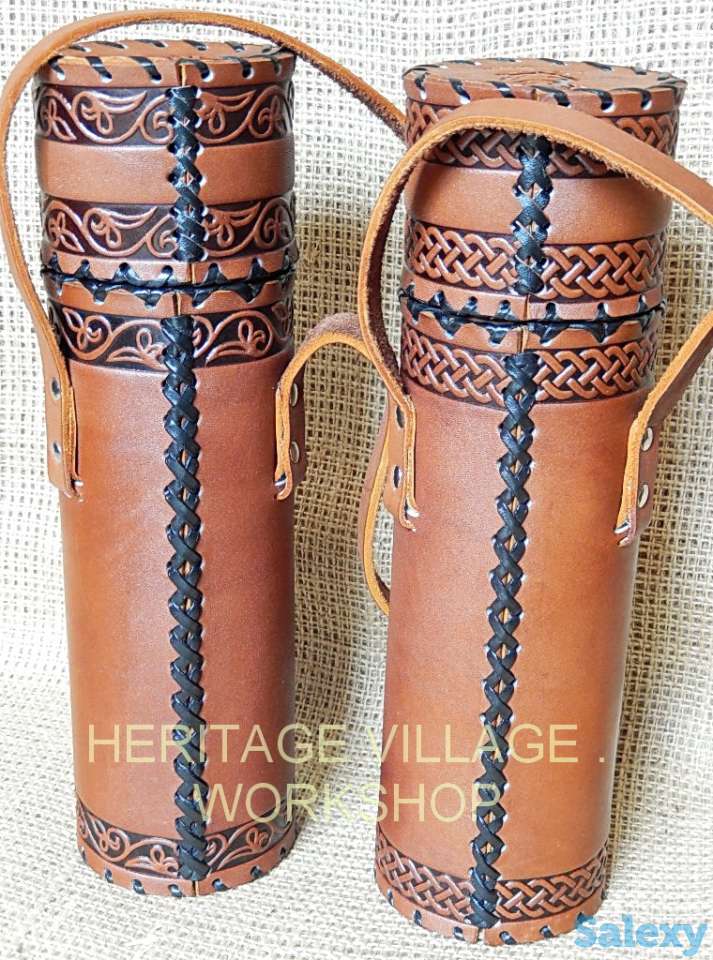 Кожаный тубус ручной работы., фотография 2