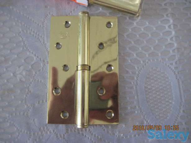 Продам петли на дверь. Новые. Цвет золото., фотография 1