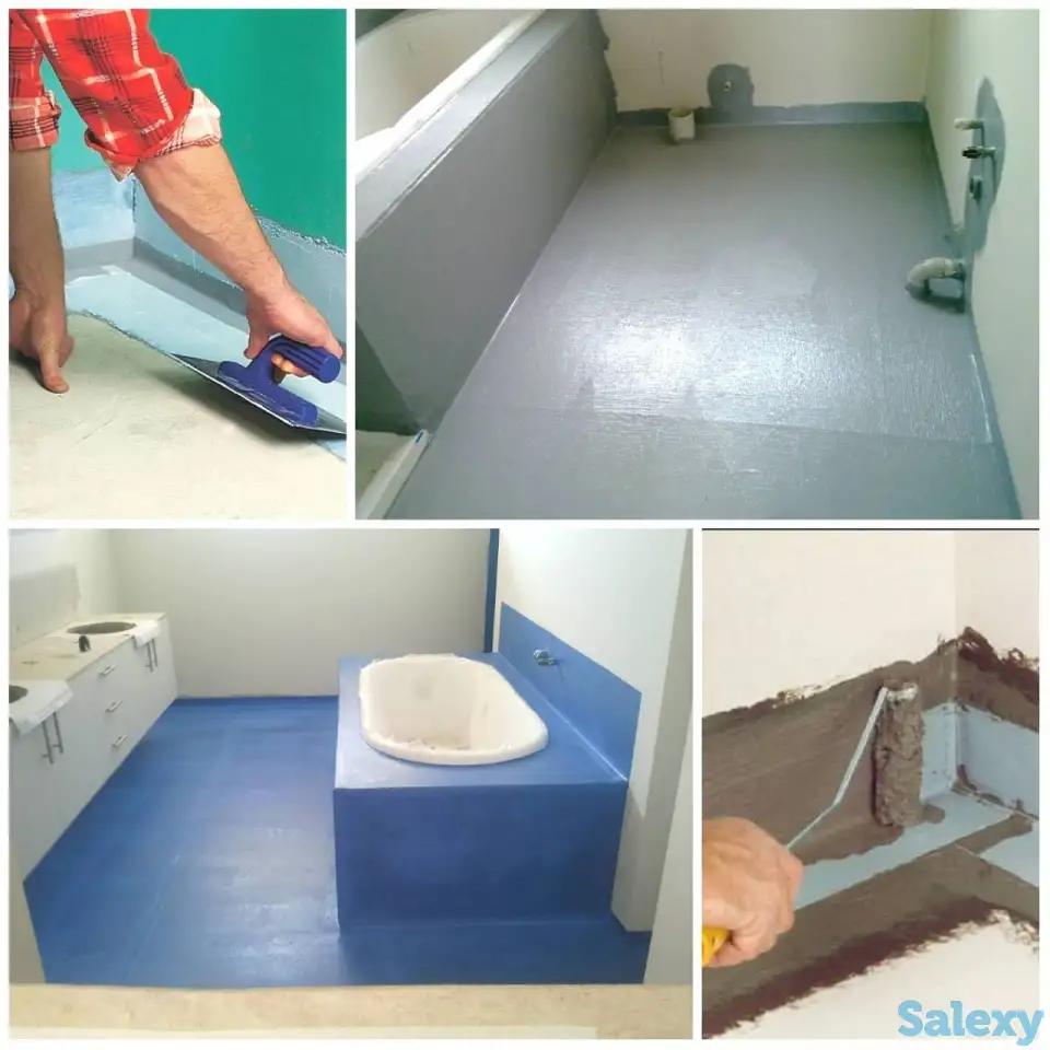 Гидроизоляция в Ташкенте. -гидроизоляция балконов квартир от плесени и сырости -гидроизоляция ванной комнаты и стен -гид, фотография 2