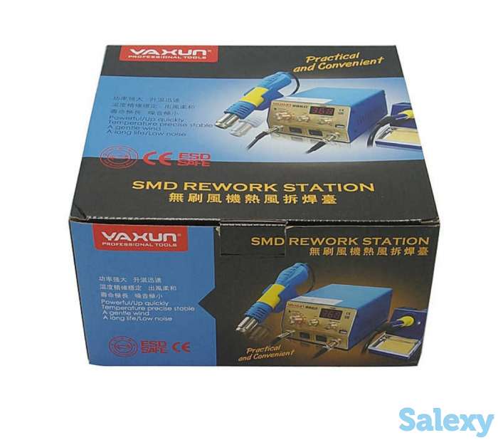 Паяльная станция YAXUN 886D 2 в 1 SMD, с выходом USB 5 B, 1A,, фотография 4