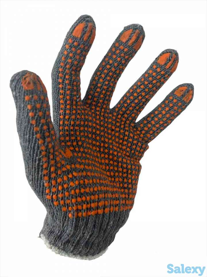 Перчатки рабочие 45гр 10 класс с ПВХ, фотография 1